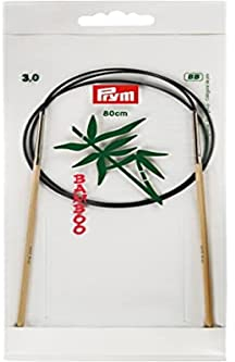 Prym 221504 Rundstricknadeln, 80 cm, 3,00 mm Rundstricknadel, Bambus, Natur, 3 mm