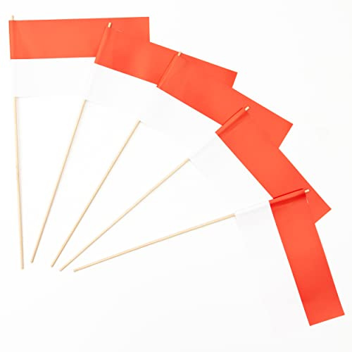 Papierfähnchen: rot-weiß 1000er Packung