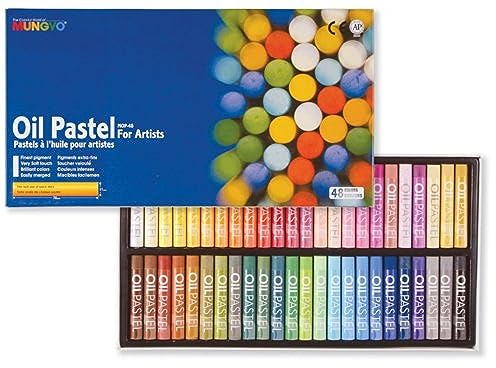 MUNGYO 48 Stück Pastellkreide, Öl Farben 11 x 70 mm sortiert