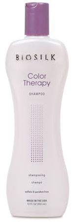 BioSilk Color Therapy Shampoo, Gently Cleanses Without Stripping Hair Color, Color Protection While Cleansing, Sulfate, Paraben & Cruelty-Free, 12 Oz