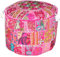 Indian Bohemian Patchwork Pouf Ottoman, Vintage Indian Pouf, pouffe, pouffes, Foot Stool, Round Pouf Ottoman, Bean Bag, Floor Pillow Ottoman Pouf, 14x22 Inch. By Bhagyoday by BhagyodayFashions