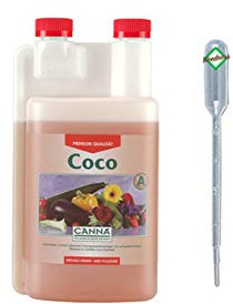 Weedness Canna Coco A&B 1 Litre - Engrais hydroponique Substrat de Noix de Coco Culture du cocotier Irrigation intérieure