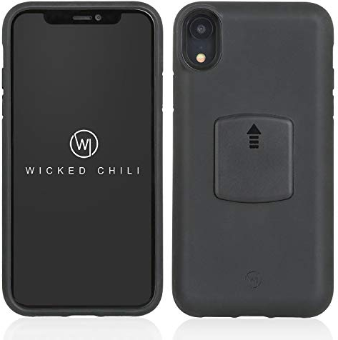 Wicked Chili QuickMOUNT Case kompatibel mit iPhone XR (6,1 Zoll) Outdoor Schutzhülle für Fahrradhalterung, Hülle geeignet für Auto und Fahrrad Halterung mit 4 Krallen Befestigung, schwarz