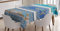 ABAKUHAUS Mosaik Tischdecke, Marine-Stil-Muster, Für den Inn und Outdoor Bereich geeignet Waschbar Druck Klar Kein Verblassen, 140 x 200 cm, Blaugrau