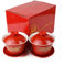 Gaiwan Lot de 2 tasses à thé en porcelaine 237 ml avec motif dragon chinois et phénix - Soucoupe rouge pour fête de mariage (Dragon Phénix)