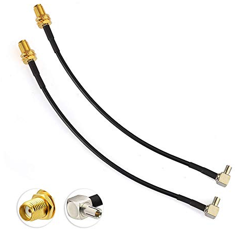 Superbat SMA auf TS9 Kabel SMA Buchse auf TS9 Stecker Rechtwinklig RG174 Verlängerungskabel für 2G 3G 4G LTE Antenne UMTS MiFi Router USB Modem &WiFi Hotspot Dongle (15cm 2 Stück)