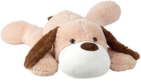 Geschenkestadl XXL Hund Kuscheltier 100 cm Plüschhund in Braun