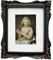 ASOWIN Antiker Bilderrahmen, 8 x 10 cm, Barock-Bilderrahmen mit floralem Relief, Wand- und Tisch-Bilderrahmen, Schwarz