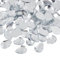 FINGERINSPIRE 100 Stück 25mm Teardrop Acryl Strass Facettierte Klar Edelstein Cabochons mit versilberter Flacher Rückseite, Strasssteine für Kostümherstellung Handwerk