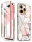 i-Blason Cosmo Series Case for iPhone 13 Pro Max 5G 6.7 inch (2021 Release), Slim Full-Body Stylish Protective Case with Built-in Screen Protector (Marble)
