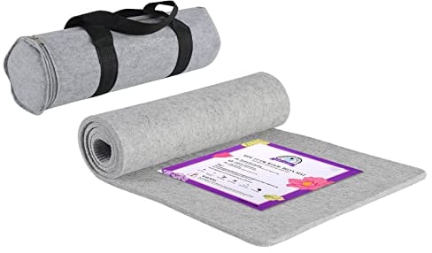 Rdutuok 137x38cm（54x15） Inches Wool Pressing Mat for Quilting Ironing Pad 100% Wool New Zealand Easy Press Wooly Felted Iron Board for Retains Heat, Great for Quilting & Sewing Projects