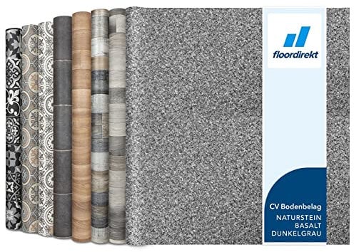 CV Cushion Vinyl Flooring Spark, PVC Floor Roll, Granite and Marble Effect Stone Flooring Roll, Durable Non-Slip & Easy to Clean Vinyl Kitchen Bathroom Floor (200 x 3000 cm, Archer M07)