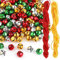 cobee Bunte Glocken Kleine Glocken, 200 Stück Bunte Weihnachtsglocken mit Schnüren DIY Weihnachten Mini Metall Bell Verschiedene Weihnachtskranz Ornament Glocken für Ferienhaus Festival
