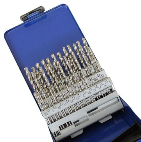 US PRO Tools HSS-G Metrische HSS-Bohrer-Set, 1–6 mm Bits, 51-teilig