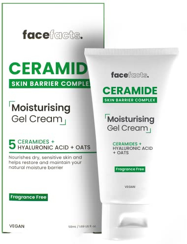 Face Facts Ceramide Gel Cream | Moisturising | Soothes + Strengthens Skin | 50ml