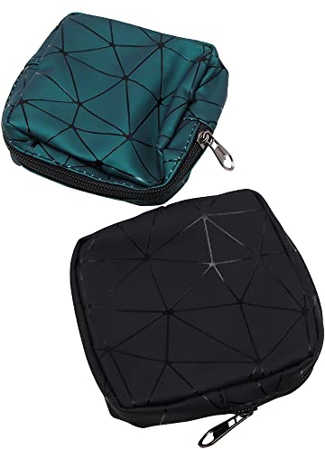 Namvo 2-teilige Mini-Damenbindentasche, wasserdichte Menstruationsbeutel-Tasche mit Rei?verschluss, Damenbinden-Tasche, tragbare Damenbinden-Aufbewahr
