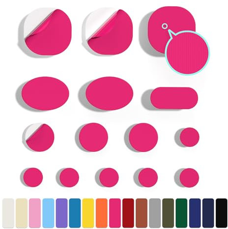 Skystuff 45 Stück Daunenjacke Flicken Nylon Reparaturband selbstklebende Reparatur Patch für Jacke Zelt Oberbekleidung Reparatur, Runde und ovale Form, Rose