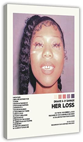 Her Loss Album Poster Cover Leinwand Poster Wandkunst Dekor Druck Bild Gemälde für Wohnzimmer Schlafzimmer Dekoration Rahmen Stil 5 60 x 90 cm