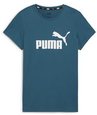 PUMA Unisex Ess Logo Tee (S) T-Shirts, Kaltgrün, S EU