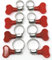 8Pcs Hose Clip Set Adjustable Pipe Hose Clamp Easy Turn Butterfly Jubilee Clips Stainless Steel 15mm - 25mm