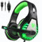 neefeaer Gaming-Headset mit Mikrofon für Nintendo Switch, PS4, PS5, PC, Xbox One, Mac, Laptop, 50 mm Audio-Treiber, kabelgebundene Kopfhörer mit verstellbarem Mikrofon, RGB-Licht und weichen GH