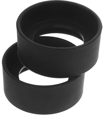 PartyKindom 2 Stück Gummi Augenmuscheln für Mikroskope Schwarzer Okularschutz Leicht Passend für 34-37mm Okulare Zubehör