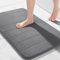 Hafaa Memory Foam Bath Mat – 50 x 80 cm Grey Extra Soft & Comfortable Non Slip Bathroom Mat Washable Super Absorbent Shower Mats