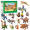 Rainllon Dinosaurier Block Spielzeug Set,16Pcs Dinosaurier Spielzeug Bausteine Set,Bauspielzeug Set Dino,Indominus Rex,Wachkriege,Jurassic Figuren Spielzeug für Kinder ab 5 Jahren Jungen und Mädchen