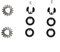 Kit ingranaggi ruota compatibile per tosaerba per Toro 105-3040 105-6840 Ruota posteriore Recycler