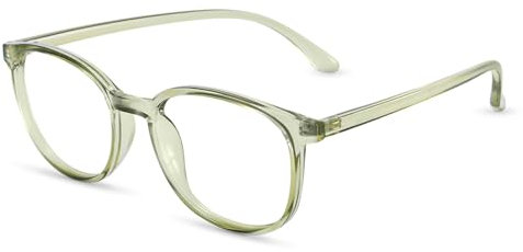 Firmoo Lesebrille mit Sehstärke 2.0 für Damen Herren, Blaulicht Computer Lesebrille für Bildschirme, Blendfreie Lesehilfe TR90 Grün