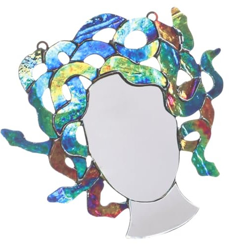ULDIGI Medusa-spiegel Zum Aufhängen Für Fenster Leicht Und Dekorativ Gefertigt Mit Feiner Textur Und Schöner Optik Als Sun Catcher Oder Hängendes Ornament Für Garten