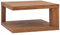 SDWEHO7 Massives Teakholz Couchtisch, Quadratisch Holztisch, Wohnzimmertisch, Sofatisch, Beistelltisch, Ablagetisch, Ziertische, Kolonialstil, 65x65x33 cm Braun