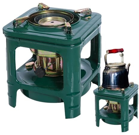Hornos de queroseno para cocinar, 8 mechas de queroseno para exteriores, hornillo de picnic, horno, camping, picnic, práctica olla de aceite, utensilios de cocina, quemador , horno para 2 – 3