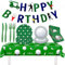 Golf Party Decorations Golf Sports Party Tableware Supplies Includes Banner, Tablecloth, Paper Plates, Napkins and Cutlery for Golf Ball Sports Games Player Club Themed Birthday Decorations