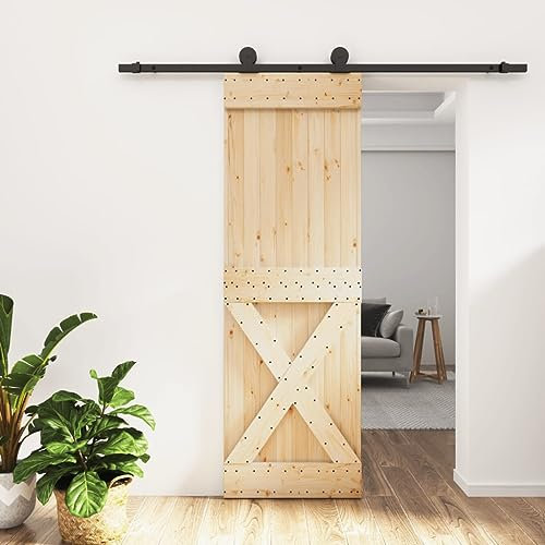 Haus & Garten Schiebetür mit Beschlägen Set 70x210 cm Massivholz Kiefer Möbel Wahl