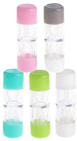 TRMFUSA Presbyopia Lens Holder for Cosmetic Contact Lens Case RGP Protective Box for Hard Contact Lenses, multicoloured
