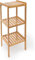 Unibos | 3-Tier Bamboo Bathroom Storage Shelf, Freestanding Shelving Unit Rack For Kitchen Bathroom, Kitchen, Bedroom, Living Room, With Natural Wood Finish