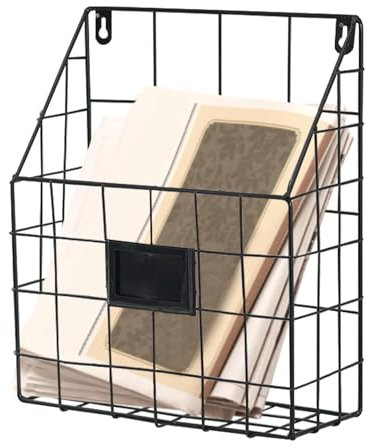 Wandmontierter Zeitungsständer – Stilvoller Wand-Organizer für Zeitungen, Bücher, Broschüren | Hängender Raum zum Aufhängen für Post, Zeitschriften, Büro, Inneneinrichtung, Eingang
