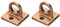 2 Pcs Pad Eye Plate U Hooks, Metal Ceiling Hook Wall Mount Loop with Screws for Hanging Ropes, Curtains, Plants (Antique Copper)