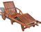 Divano Letto Prendisole in Legno massello di Acacia, mobili da Esterno, per Spiaggia, Piscina, Giardino, Patio