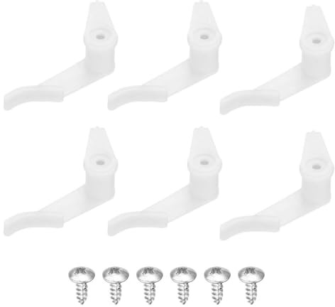 SEIWEI Lampenschirm Clip mit Schrauben, Weiß Deckenlampen feste Schnalle Befestigung Zubehör [6er Pack - M]