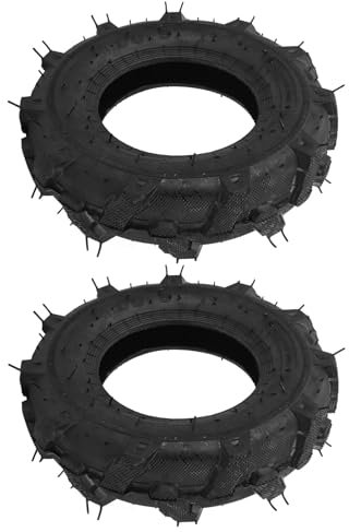 Eujgoov Tubeless Tire Set of 2 4.00-8 672 Lb Load Capacity Garden Tractor Trencher, Snow Blower