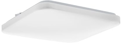 Eglo LED Ceiling Light Fitting Frania-IP, Flush Mount Bathroom lamp | office lighting made of white metal and plastic, warm - neutral - cool white, IP44, 33 x 33 cm
