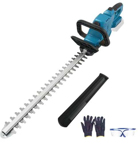 Taille-haie sans Fil avec Lame 50 cm pour Makita 18V (sans Batterie) | Coupe-arbustes électrique, sans balais, tête rotative 180°, système de lubrification, diamètre de coupe 16 mm