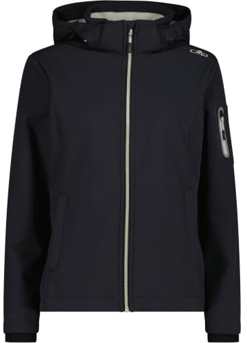CMP Damen Softshell Hoodie Jacke, antracite-pistacchio, 5XL