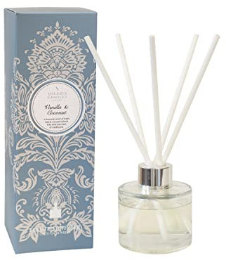 Shearer Candles Vanilla and Coconut Scented Reed Diffuser,Green,Packaging may vary