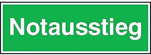 Format 4044589054357 Sicherheitsschild, Aluminium, Notausstieg, 300 x 105 mm