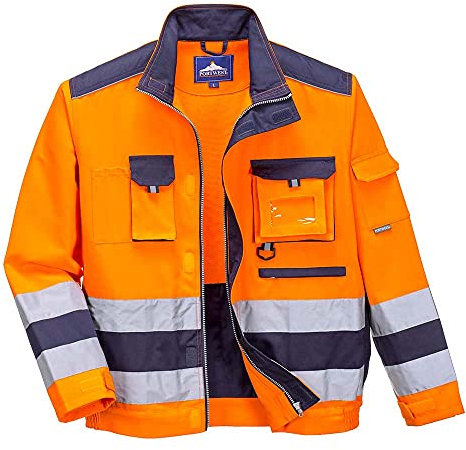 Portwest Lille Warnschutz-Jacke , Größe: XXL, Farbe: Orange/Marine, TX50ONRXXL