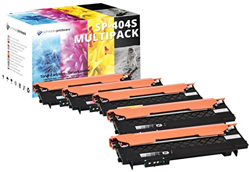 5 Schneider Printware Toner | 50 Prozent höhere DRUCKLEISTUNG |kompatibel zu CLT-P404C, CLT-K404S CLT-M404S CLT-Y404S CLT-C404S für Samsung Xpress C430 C430W C480 C480FN C480FW C480W