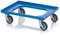 Transportroller blau mit Gummrädern für 60x40 Eurobehälter